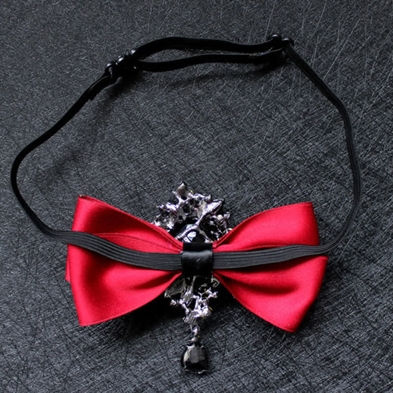 Men's Dangle Crystal Applique Ornament Bow Tie - image 7
