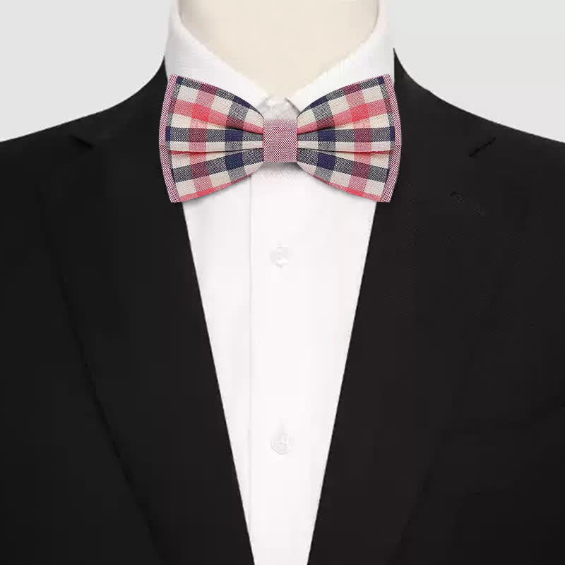 Men's Simply Classy Plaid Pattern Bow Tie - image 0