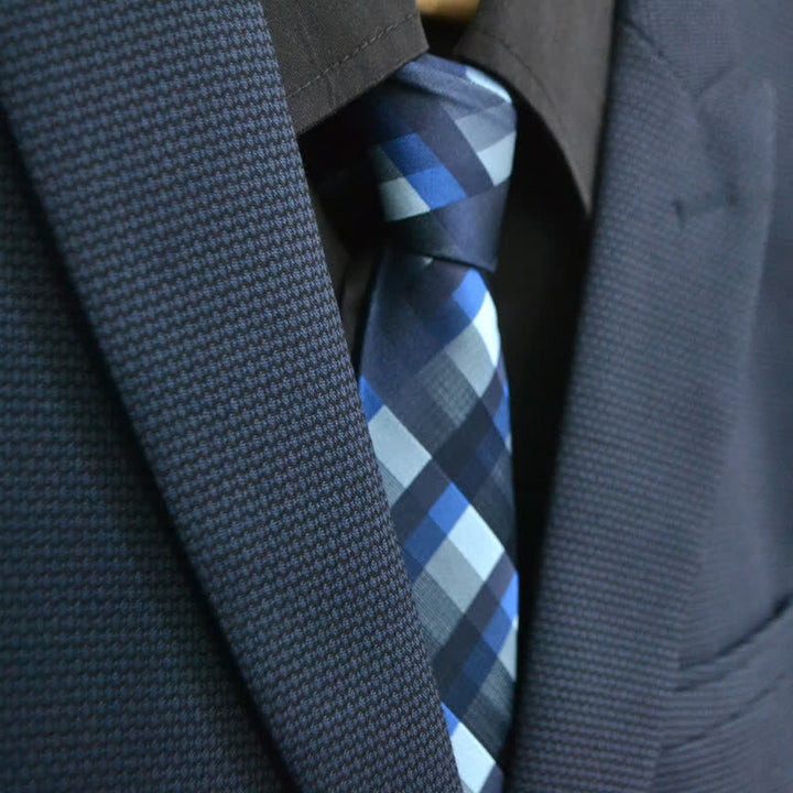 Men's Fashion Casual Modern Checked Narrow Necktie - image 6