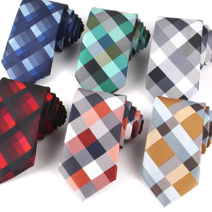 Men's Fashion Casual Modern Checked Narrow Necktie - image 5