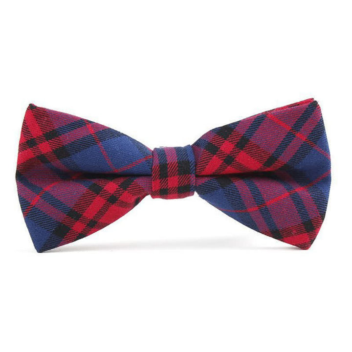 Men's Trendy Plaid Pattern Bow Tie Handkerchief Necktie - Style #4 - Bow Tie - image 22