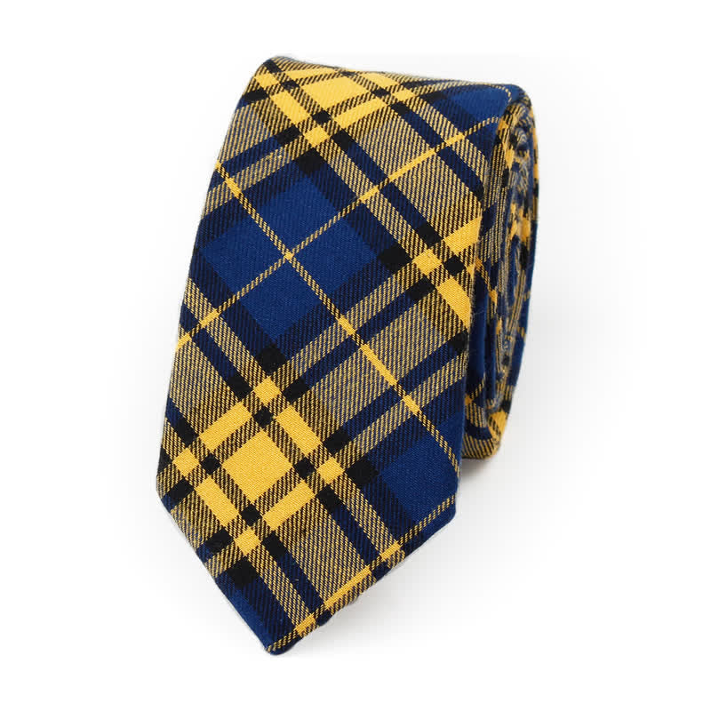 Men's Trendy Plaid Pattern Bow Tie Handkerchief Necktie - Style #5 - Necktie - image 24