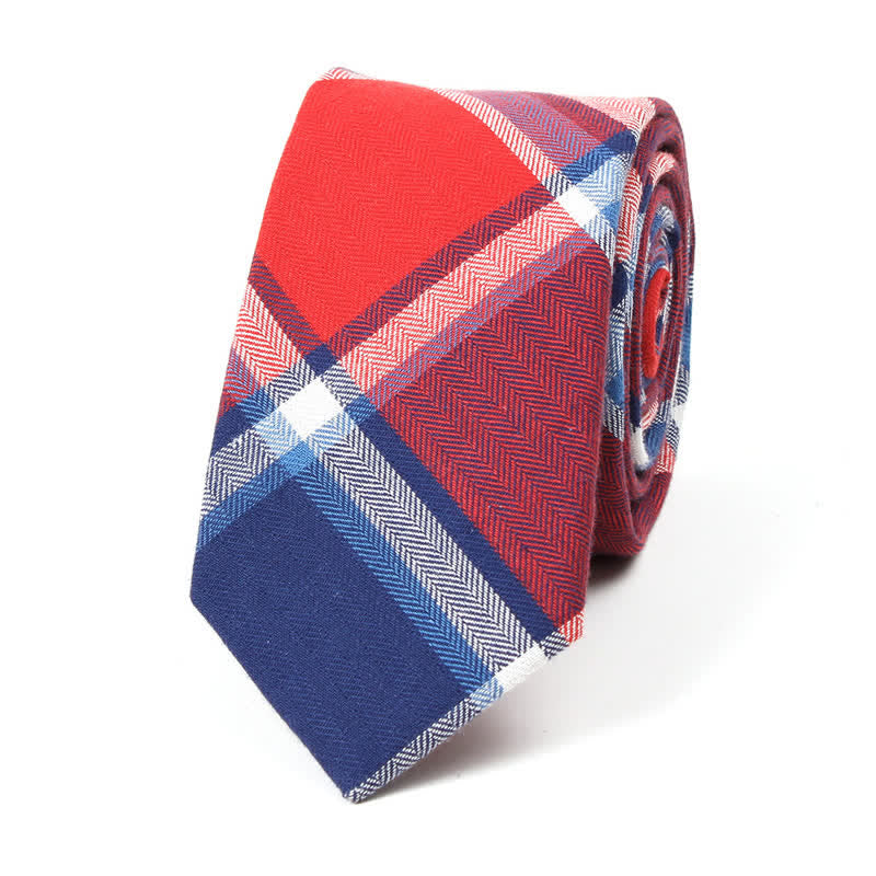Men's Trendy Plaid Pattern Bow Tie Handkerchief Necktie - Style #7 - Necktie - image 30