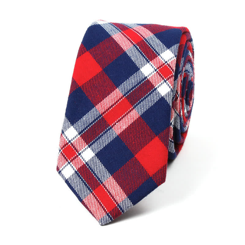 Men's Trendy Plaid Pattern Bow Tie Handkerchief Necktie - Style #10 - Necktie - image 39