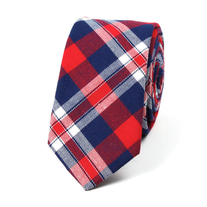 Men's Trendy Plaid Pattern Bow Tie Handkerchief Necktie - Style #10 - Necktie - image 39