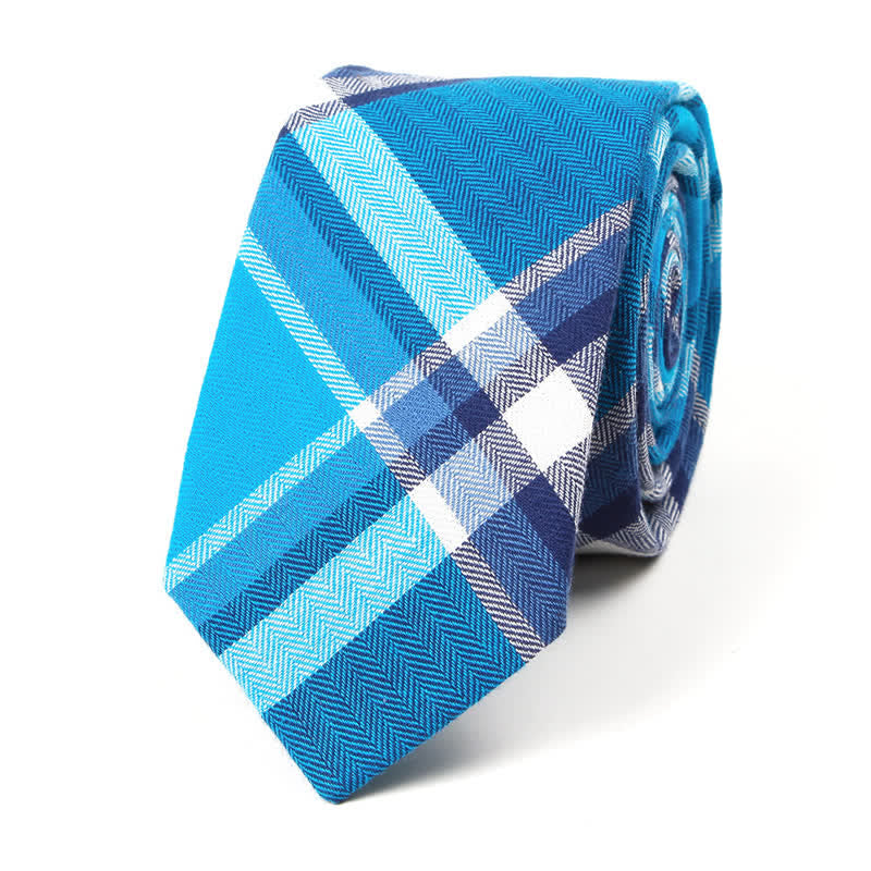 Men's Trendy Plaid Pattern Bow Tie Handkerchief Necktie - Style #8 - Necktie - image 33