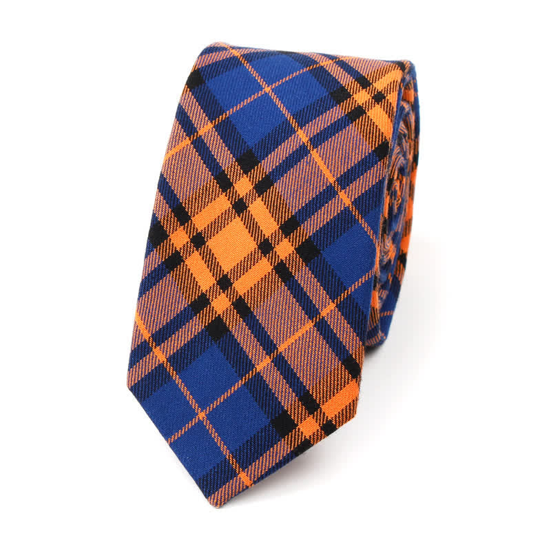 Men's Trendy Plaid Pattern Bow Tie Handkerchief Necktie - Style #3 - Necktie - image 14