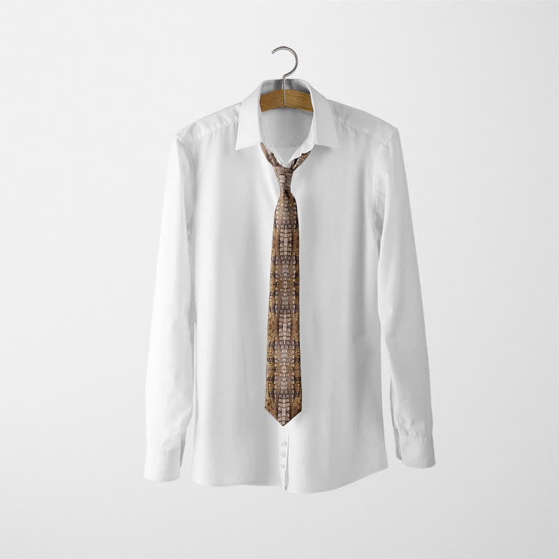 Men's Fun Stylish Animal Skin Printed Necktie - image 1