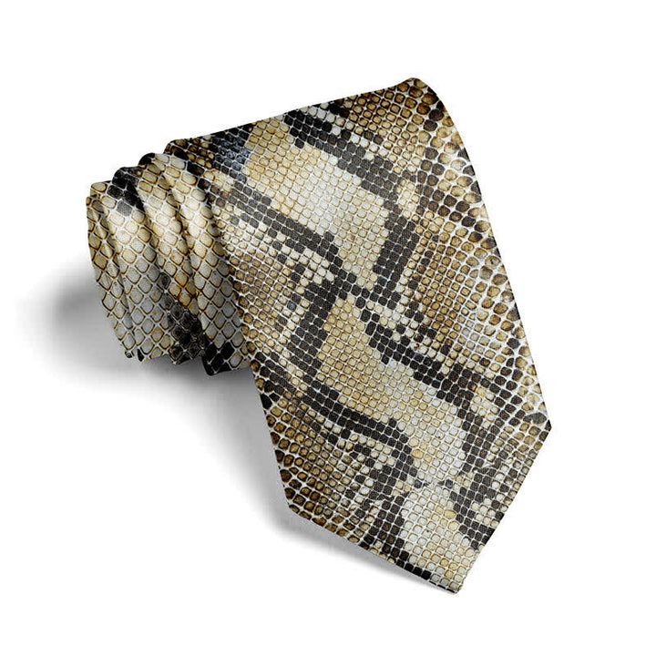 Men's Fun Stylish Animal Skin Printed Necktie - Snake - image 9