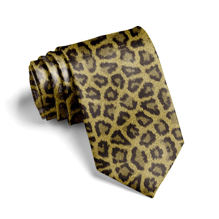 Men's Fun Stylish Animal Skin Printed Necktie - Leopard - image 14