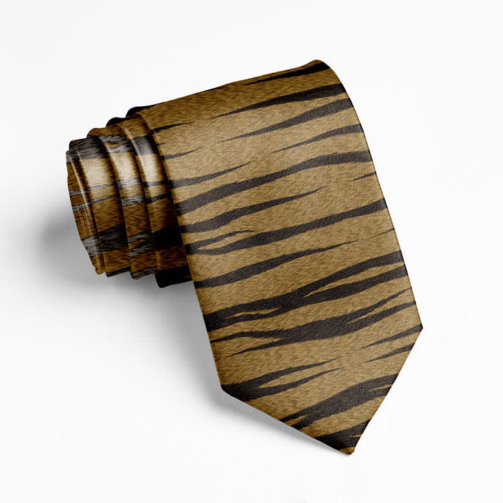 Men's Fun Stylish Animal Skin Printed Necktie - Tiger - image 8