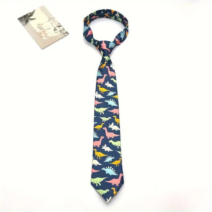 Men's Colorful Dinosaur Printed Fashion Suit Accessory Necktie - image 2