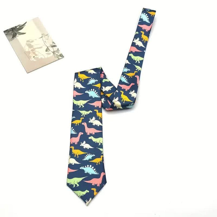 Men's Colorful Dinosaur Printed Fashion Suit Accessory Necktie - image 4