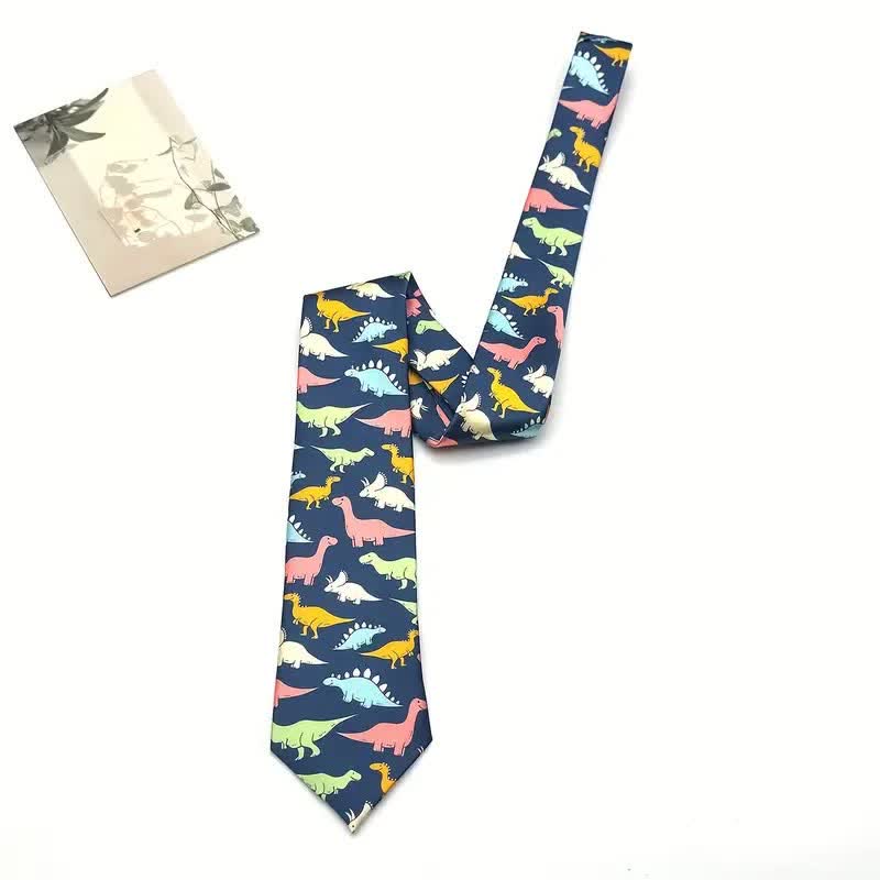 Men's Colorful Dinosaur Printed Fashion Suit Accessory Necktie - image 4