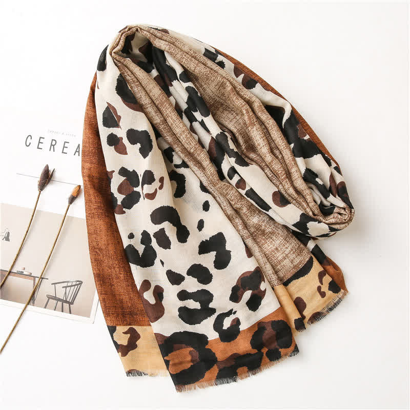 Women's Animal Leopard Printed Large Thin Scarf - image 16