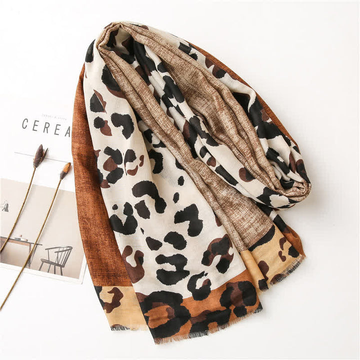 Women's Animal Leopard Printed Large Thin Scarf - image 16