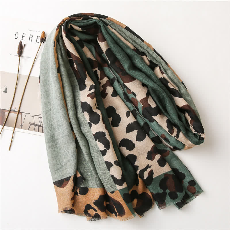 Women's Animal Leopard Printed Large Thin Scarf - image 1