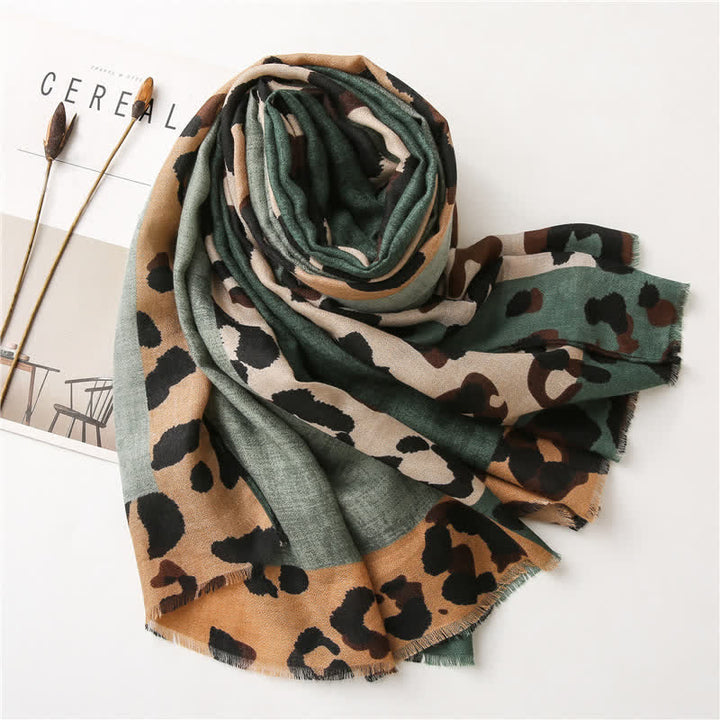 Women's Animal Leopard Printed Large Thin Scarf - image 2