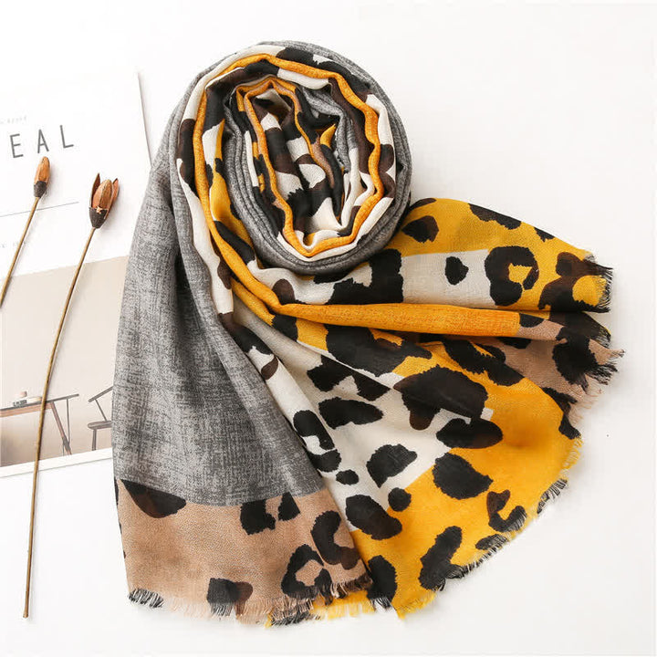 Women's Animal Leopard Printed Large Thin Scarf - image 13