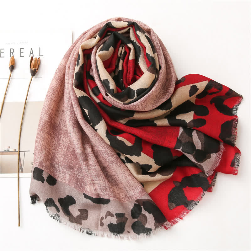 Women's Animal Leopard Printed Large Thin Scarf - image 10