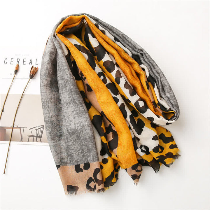 Women's Animal Leopard Printed Large Thin Scarf - image 12