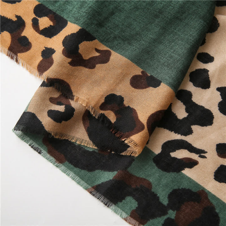 Women's Animal Leopard Printed Large Thin Scarf - image 7