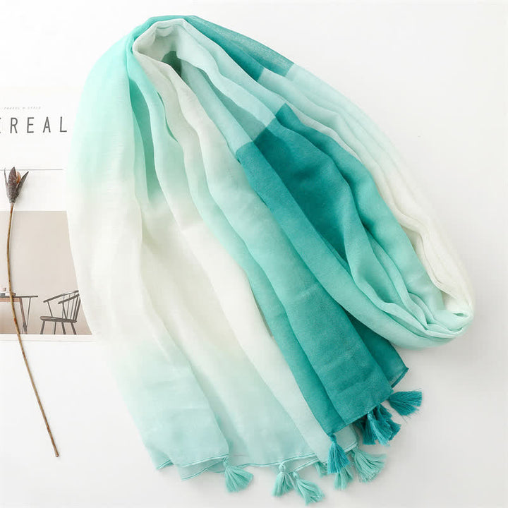 Women's Fresh Unique Gradient Color Thin Scarf - image 10