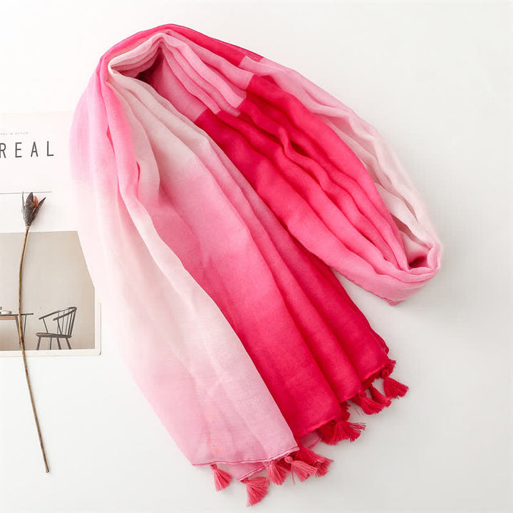 Women's Fresh Unique Gradient Color Thin Scarf - image 18