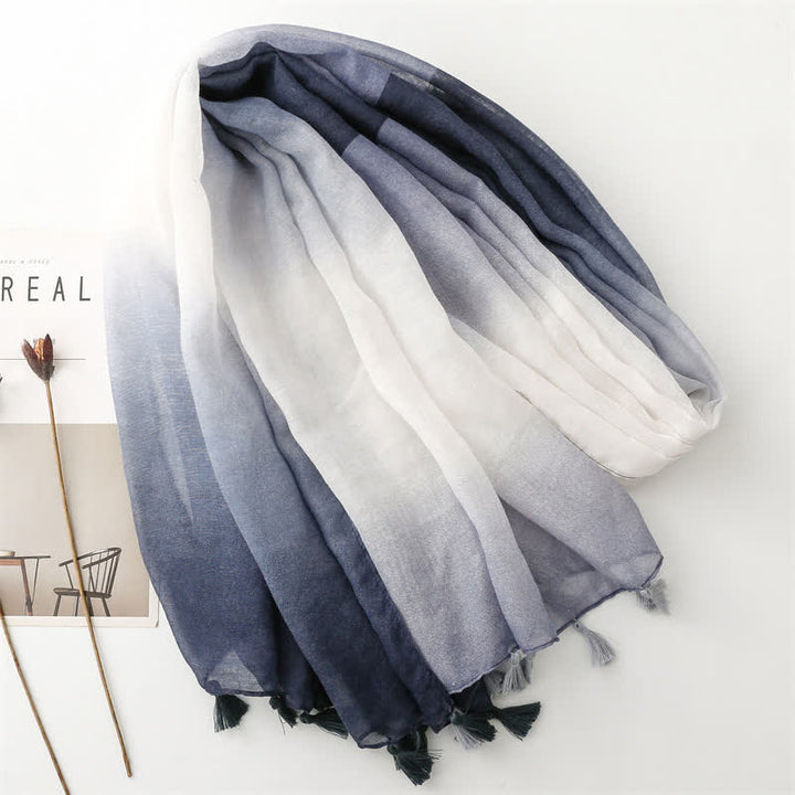 Women's Fresh Unique Gradient Color Thin Scarf - image 2