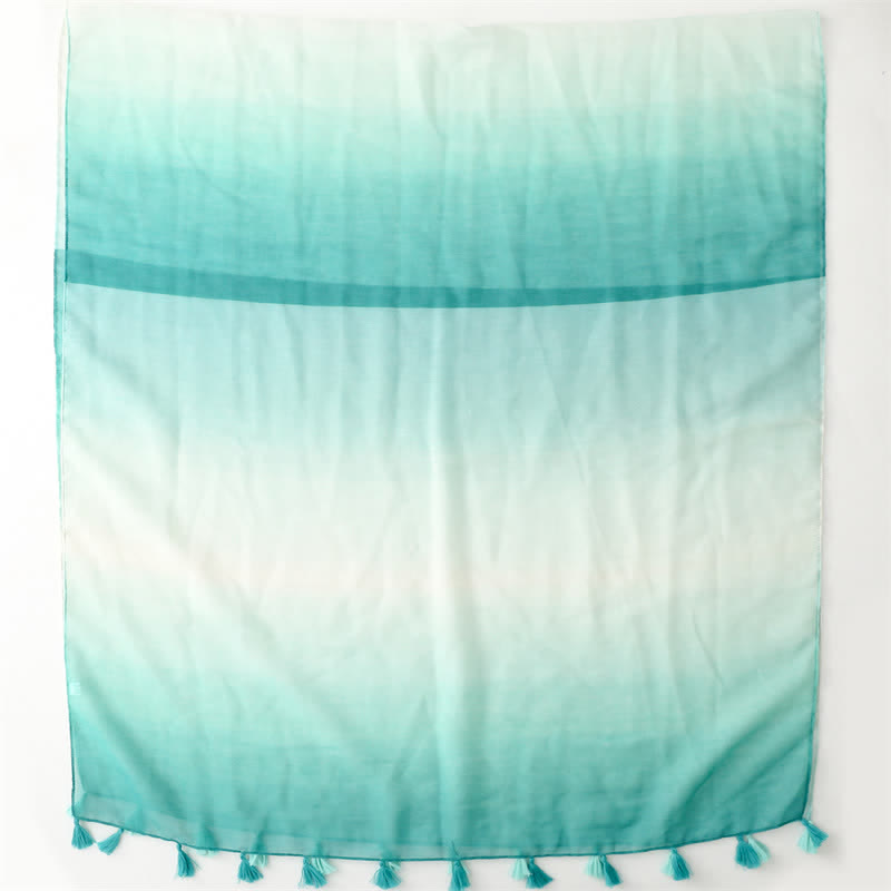 Women's Fresh Unique Gradient Color Thin Scarf - image 11