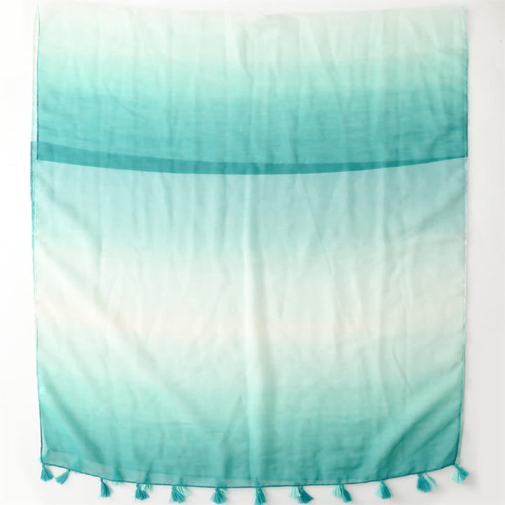 Women's Fresh Unique Gradient Color Thin Scarf - image 11