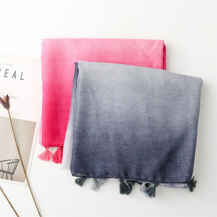 Women's Fresh Unique Gradient Color Thin Scarf - image 12