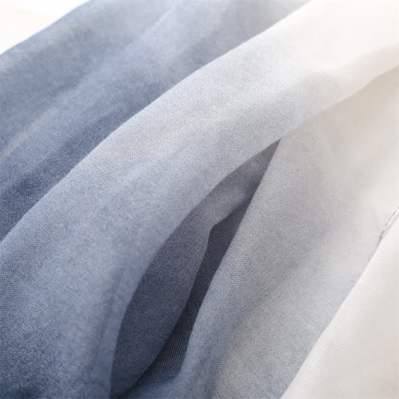Women's Fresh Unique Gradient Color Thin Scarf - image 5