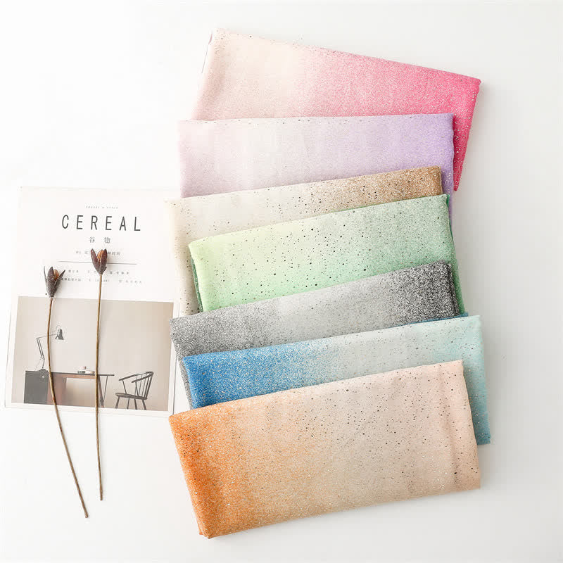 Women's Elegant Foil Printed Gradient Color Thin Scarf - image 8