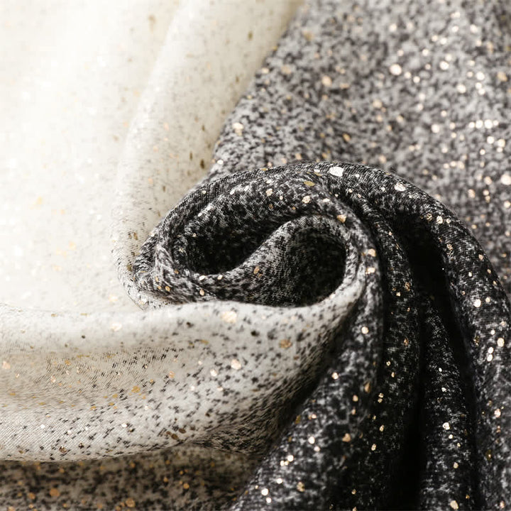 Women's Elegant Foil Printed Gradient Color Thin Scarf - image 5