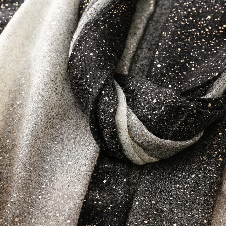 Women's Elegant Foil Printed Gradient Color Thin Scarf - image 6