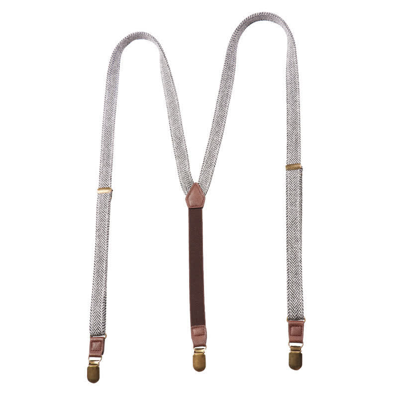 Herringbone Fashion Pants Straps Y-back Suspenders - image 4