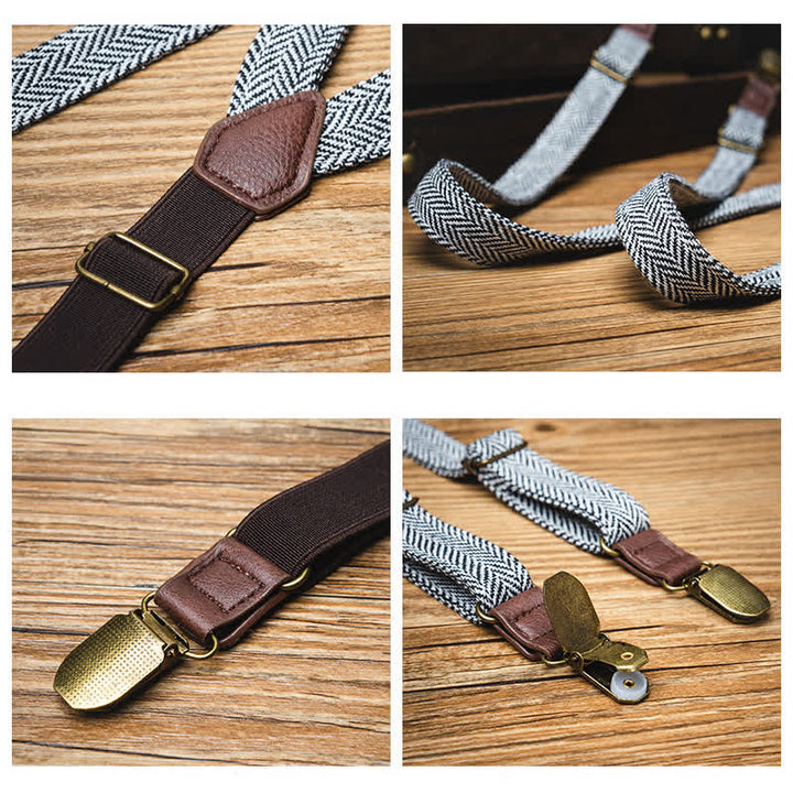 Herringbone Fashion Pants Straps Y-back Suspenders - image 3