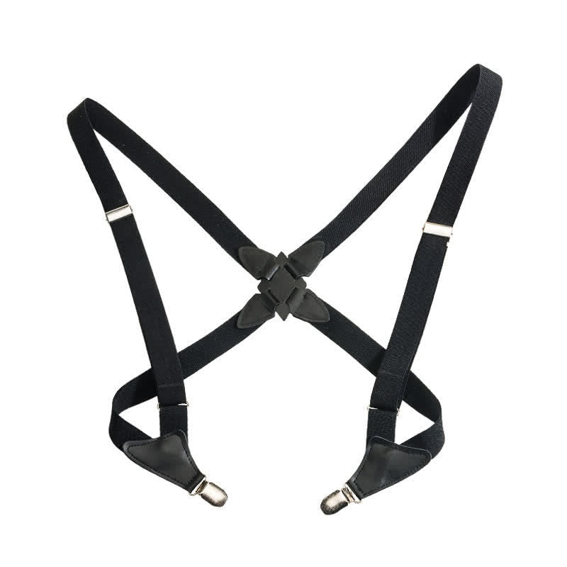 Black X-Back Holster Type Elastic Suspenders - image 6