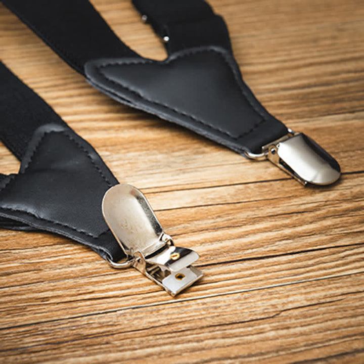 Black X-Back Holster Type Elastic Suspenders - image 4