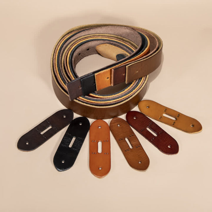 Genuine Leather Belt Strap Without Belt Buckle - image 2