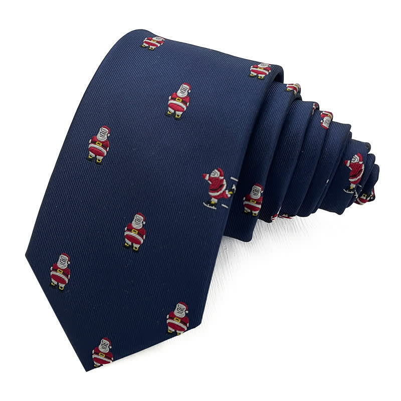 Men's Fun Christmas Theme Santa Claus Motifs Necktie - Style #4 - image 3