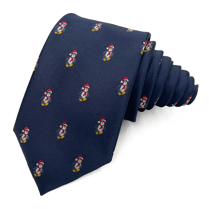Men's Fun Christmas Theme Santa Claus Motifs Necktie - Style #1 - image 0