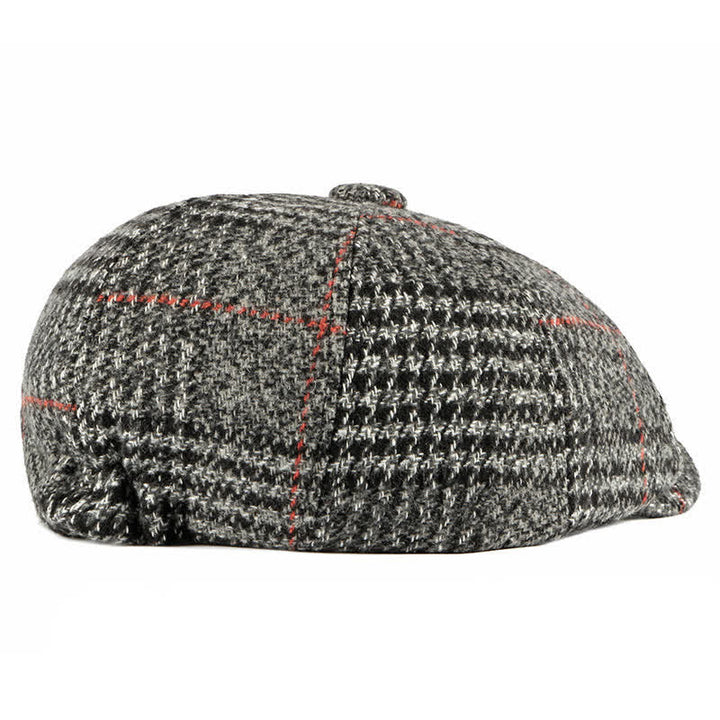 Casual Classic Plaid Octagon Cap Beret Hat - image 14
