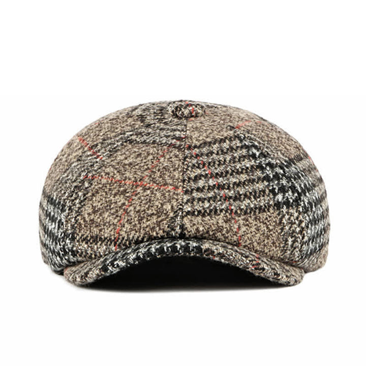 Casual Classic Plaid Octagon Cap Beret Hat - image 8