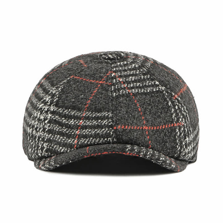 Casual Classic Plaid Octagon Cap Beret Hat - image 1