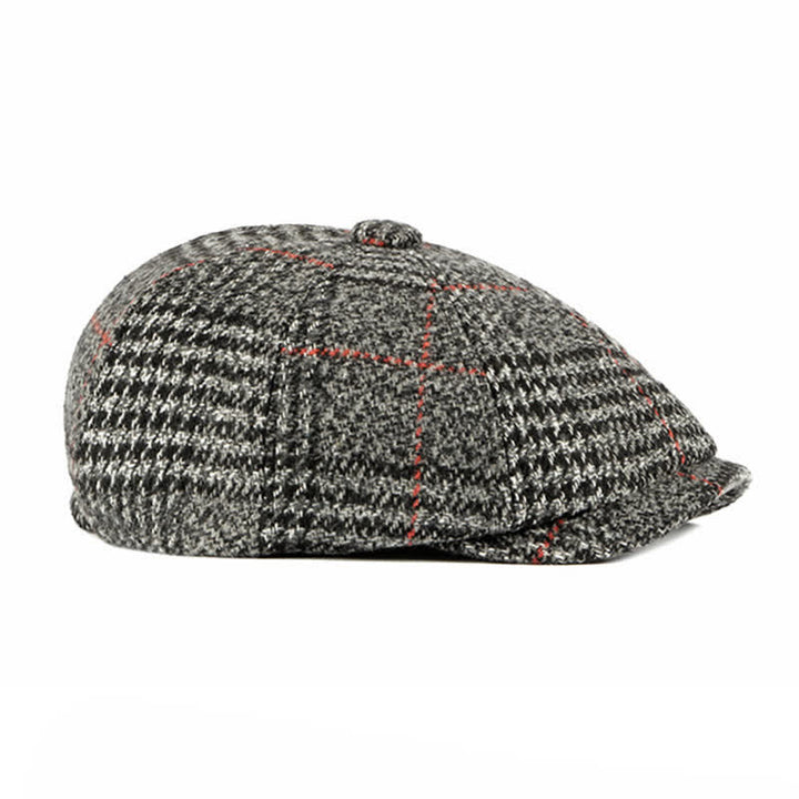 Casual Classic Plaid Octagon Cap Beret Hat - image 13