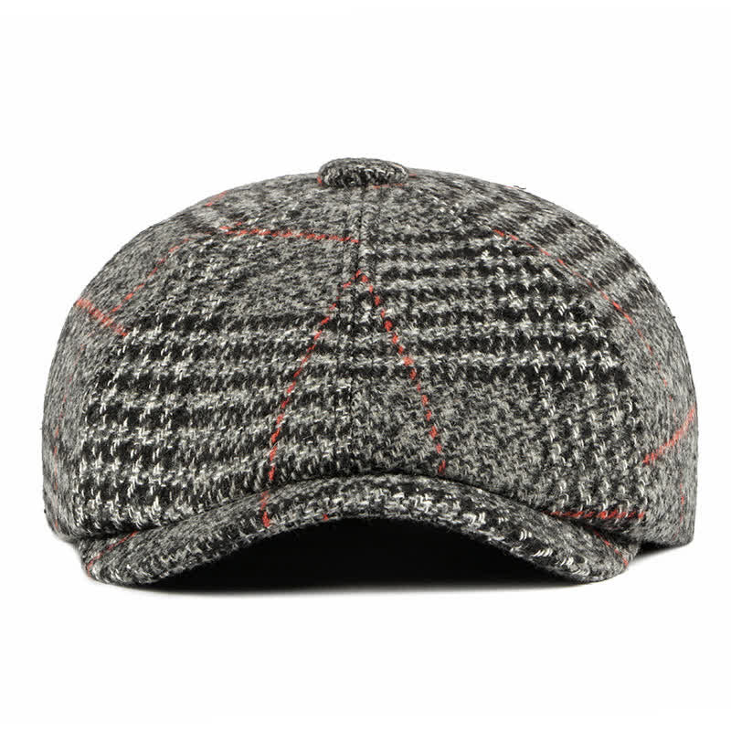 Casual Classic Plaid Octagon Cap Beret Hat - image 12