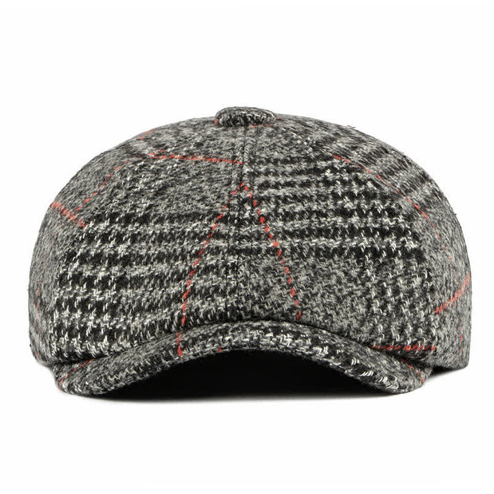 Casual Classic Plaid Octagon Cap Beret Hat - image 12
