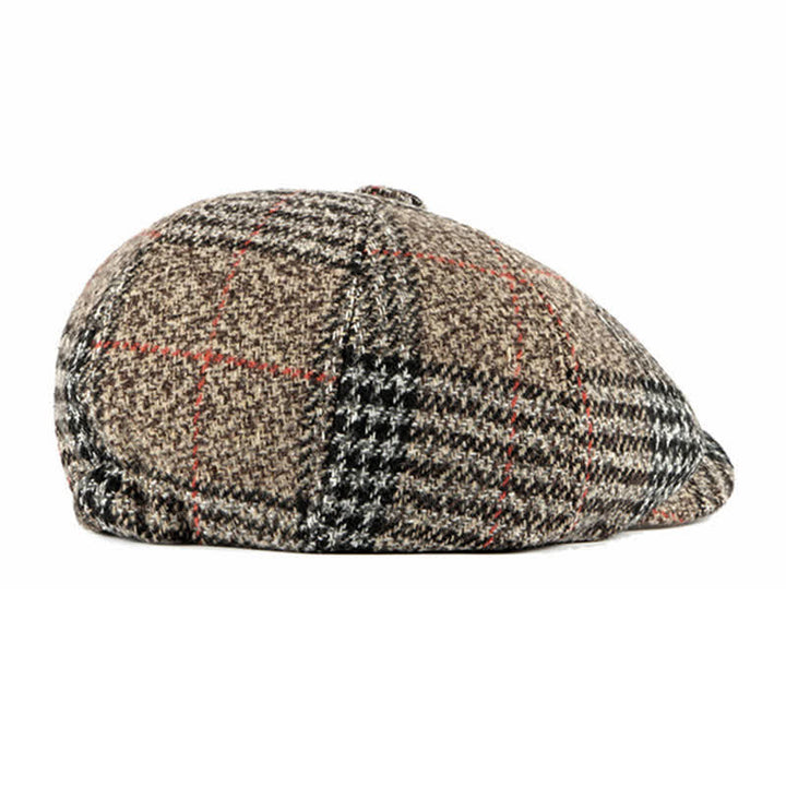 Casual Classic Plaid Octagon Cap Beret Hat - image 10